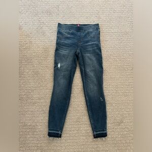 SPANX Distressed Ankle Skinny Jeans, Medium Wash